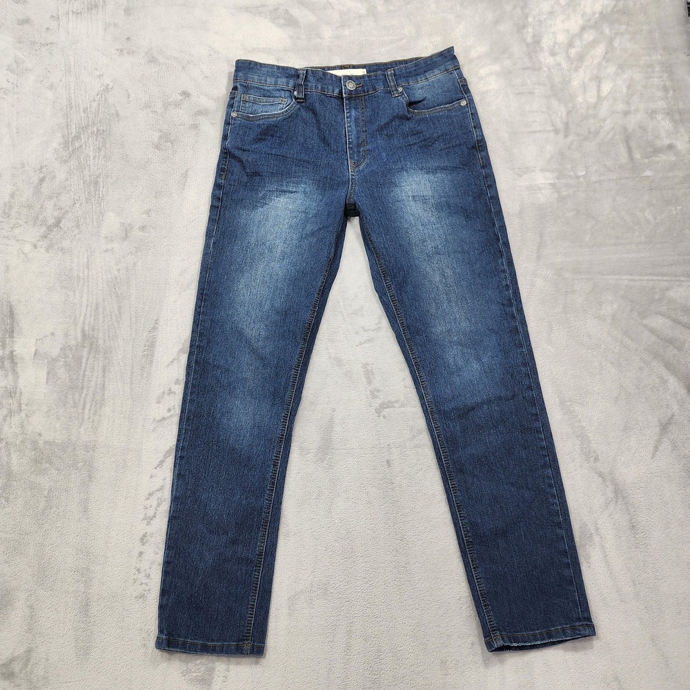 Stitches & Rivets Jeans Mens 32x30 Blue Regular Straight Stretch Denim Casual